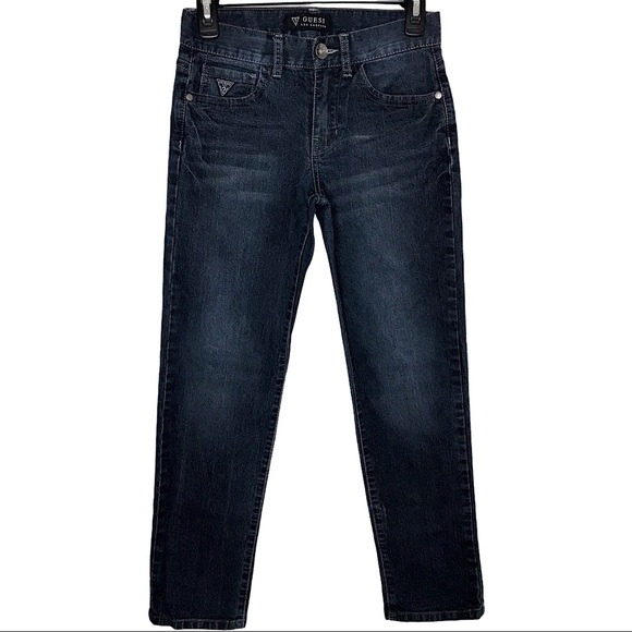 ❓GUESS❓Straight-Leg Dark Denim Jeans ~Size 12 Girls - Picture 1 of 9